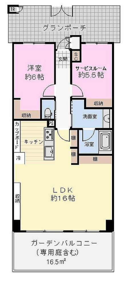 1SLDKの間取りです♪