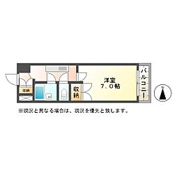 ダイワパレス 1Kの間取図画像