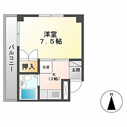 間取図画像 1K