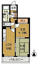 杉山マンション 3LDKの間取図画像