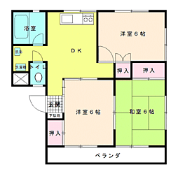 ヴェル・アージュ・ノゼ2 3DKの間取図画像