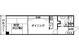 熱海咲見町ハイツ 1DKの間取図画像