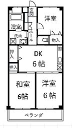 持田ビル 3DKの間取図画像