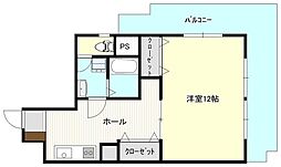 シャンボール静岡 1DKの間取図画像