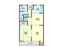 林ハイツ 3Kの間取図画像
