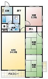 ハイコーポ八千代町 3LDKの間取図画像