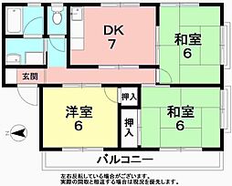 ソレールM 3DKの間取図画像