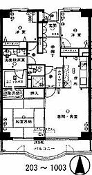 プランシェ沼津高島町 3LDKの間取図画像