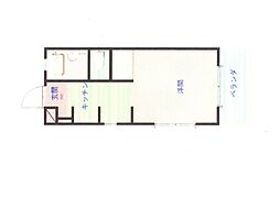 マンションダルマ 1Kの間取図画像