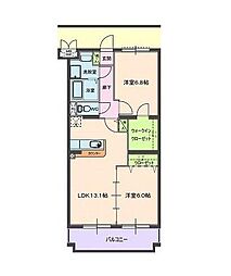 フィオーレ 2LDKの間取図画像