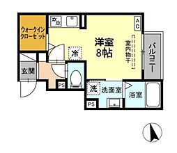 D-ROOM和地山 1階1Kの間取り