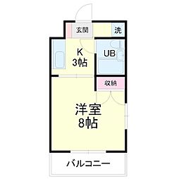 アパルトーノイン 1Kの間取図画像