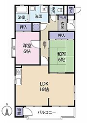 ミュールパレ 2LDKの間取図画像