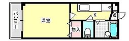 ことぶきK2 1Kの間取図画像