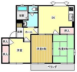 パストラルNKC 3DKの間取図画像