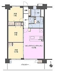 アーバンシティ富士ステーションコート 3LDKの間取図画像