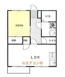 保土沢南A 1LDKの間取図画像