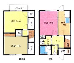 ホワイトビレッジ1 3Kの間取図画像