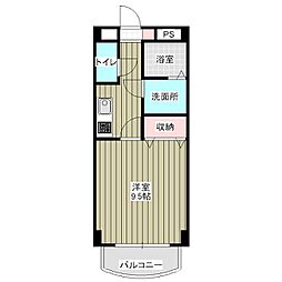 芙蓉ハウス 1Kの間取図画像