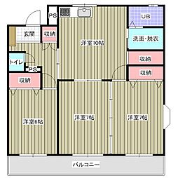 間取図画像 3LDK