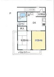 イル・カソラーレ 2DKの間取図画像