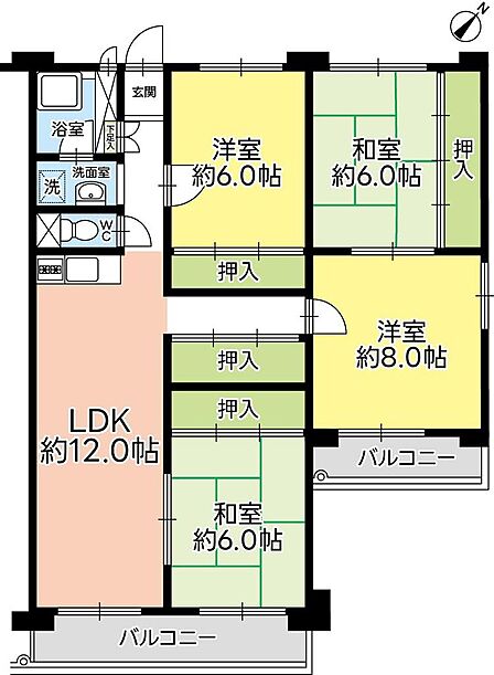 4LDK 間取り
