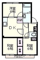 フローラ伊東 3DKの間取図画像