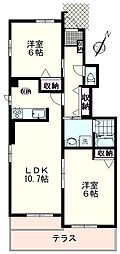 HAPPYDREAM長泉A 2LDKの間取図画像
