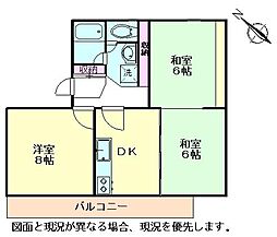 永井ハイツ 3DKの間取図画像