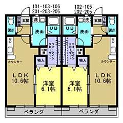 物件の間取り