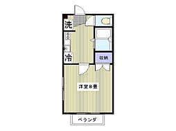 ステーションサイド狐ケ崎 1Kの間取図画像