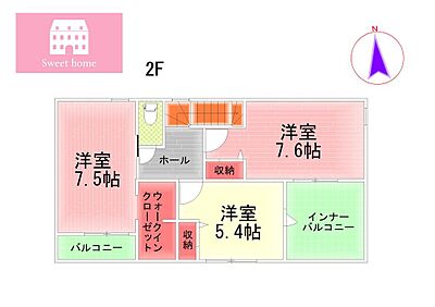 外観：2F　間取図