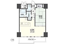 ライオンズタワー奥湯河原 1LDKの間取図画像