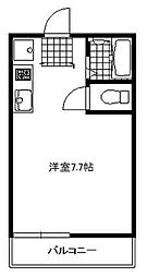 プランドゥール玖番館 1Kの間取図画像