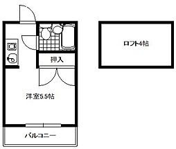 ルネパレス高嶺町 ワンルームの間取図画像