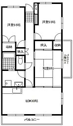 ロゼジャルダン 3LDKの間取図画像
