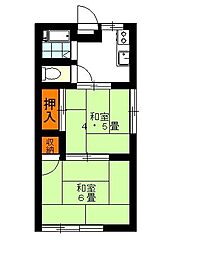シティハイム和田 2Kの間取図画像