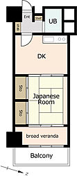 熱海サニーハイツ 1DKの間取図画像