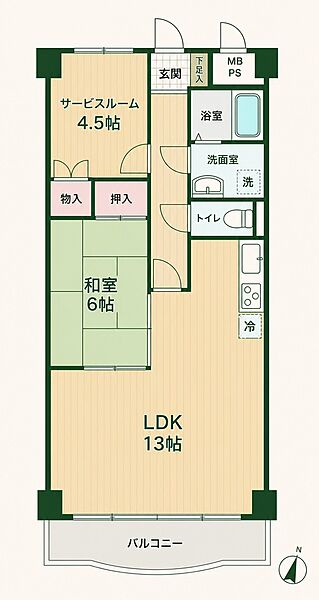間取りを拡大表示