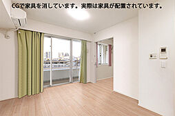 ＬＤＫ。約4．8帖の洋室を開放するとリビングと繋げて利用可能です。（※一部ＣＧ加工写真）