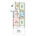 間取り：専有面積72.85ｍ2・3LDKタイプ　1階部分・29.34ｍ2の専用庭付住戸
