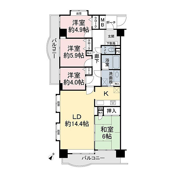 間取りを拡大表示