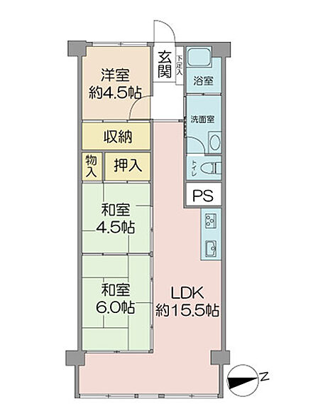 3LDK 間取り