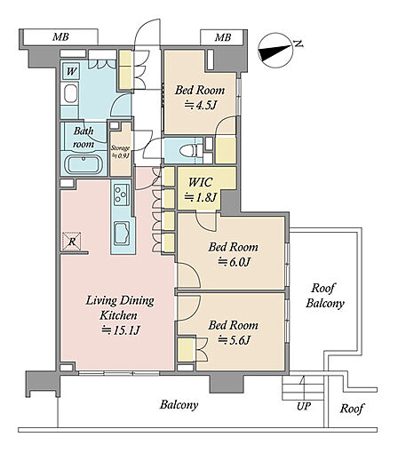 3LDK 間取り