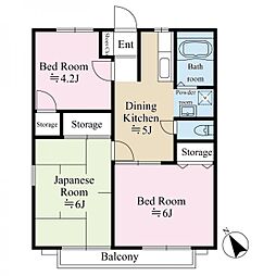 ファミール木倉 3Kの間取図画像