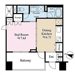 パティオス21番街 1階1DKの間取り
