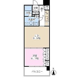 シティフラット亀戸 1LDKの間取図画像