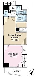 小泉ビルフェアネスK横浜 1LDKの間取図画像