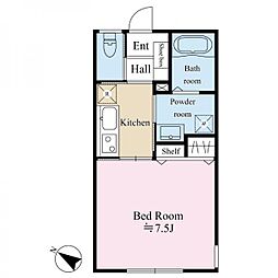 Sakura House 1階1Kの間取り