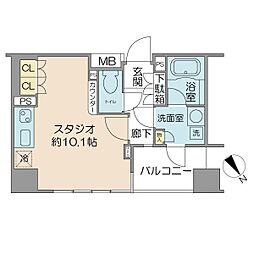 グランスイート代々木 ワンルームの間取図画像
